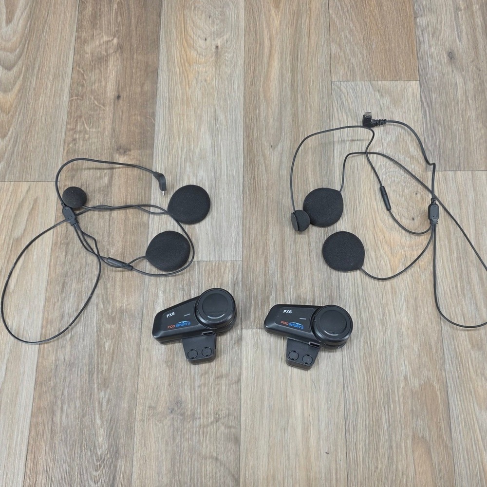 Fodsports FX6 Motorcycle Bluetooth Intercom Headset 1000m Group Dual Pk